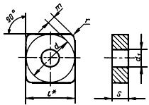 ГОСТ 19051-80 Пластины режущие сменные многогранные твердосплавные квадратной формы с отверстием. Конструкция и размеры (с Изменениями N 1, 2)