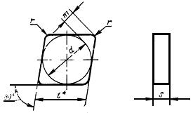 ГОСТ 19056-80 Пластины режущие сменные многогранные твердосплавные ромбической формы с углом 80°. Конструкция и размеры (с Изменениями N 1, 2)