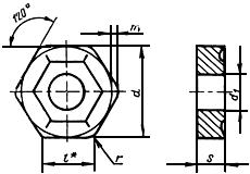 ГОСТ 19068-80 Пластины режущие сменные многогранные твердосплавные шестигранной формы с отверстием и стружколомающими канавками на одной стороне. Конструкция и размеры (с Изменениями N 1, 2)
