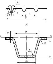 ГОСТ 9234-74 Профили стальные гнутые листовые с трапециевидным гофром. Сортамент (с Изменениями N 1, 2)